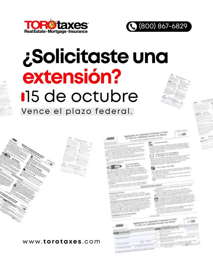 ⏰ ¿Solicitaste una extensión? Marca esta fecha.El 15 de octubre vence el plazo federal para presentar tu declaración si ...
